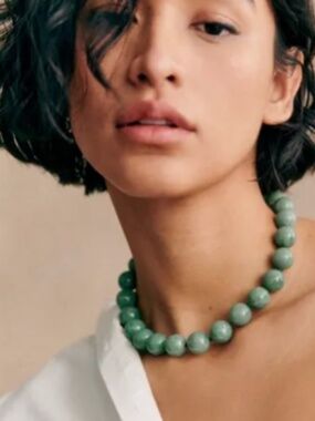 Sezane DANAE NECKLACE in Vintage Blue One Size